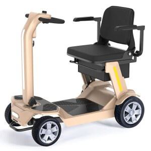 레이희 플렉스 성인용 접이식 모빌리티 스쿠터, 넉넉한 레그룸이 있는 300W 4륜 전동 탈부착 및 리프팅 팔걸이, 솔리드 안티팁 휠, 헤드라이트 테일라이트