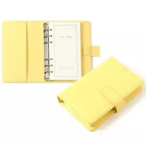 인조가죽 A6 다이어리 유선노트 플래너 레몬 바인더