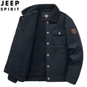 JEEP SPIRIT 남성 겨울 기모 안감 재킷 편안하고 따뜻한 캐주얼 항공점퍼