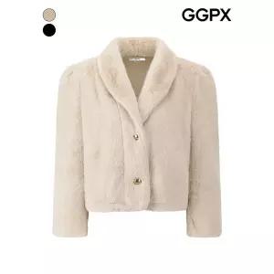 [GGPX]숄카라 투 버튼 퍼 자켓 (GQ1JK002F)