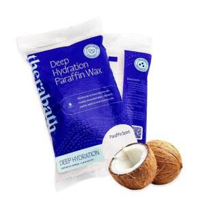 테라바스 딥 하이드레이션 파라핀 왁스 목욕 리필 - 비즈 불편함, 뻣뻣한 근육, 건조한 피부를 하는 코코넛 오일, 비타민 E, 알로에 미국산, 6파운드. 분명히