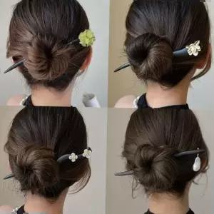 비녀 나무비녀 고풍 머리장식 포인트 헤어악세사리