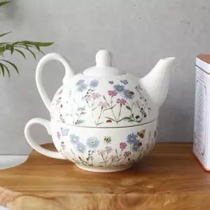 꽃무늬 찻주전자 찻잔 세트 티포원 엄마 부모님 선물