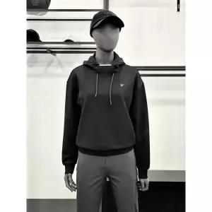 볼빅 여성 후드 우븐 포인트 티셔츠 VLTSP903_BK