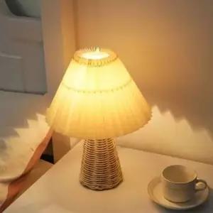 라탄무드 RDC783Y4 밝기조절 테이블 스탠드 침실 플리츠 조명