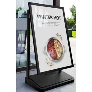 블랙 광고판 A형 현수막 풀리포함 배너 야외입간판 카페 50 양면 매장 스탠딩 세로