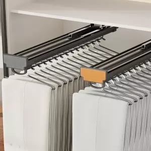 슬라이딩 바지걸이 레일 옷장 팬츠 옷걸이 슬라이드 행거