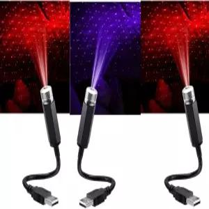 USB 스타 나이트 라이트 3개 7가지 조명 모드 Aevdor 자동차 루프 침실 파티용 실내 천장 플러그 앤