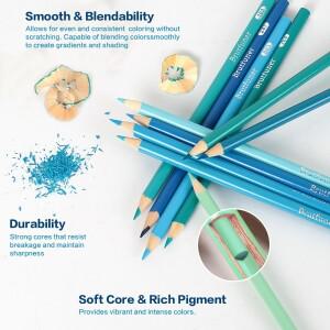 프로 유성 색연필 180/240/300/520색 세트 생생한 색상의 아티스트용 소프트 코어 드로잉 스케치 쉐이딩에