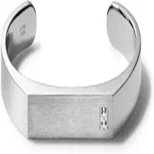 불로바 남성 클래식 스테인리스 스틸 다이아몬드 커프 팔찌