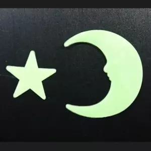 천장에 붙이는 야광 달과 별 6개