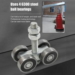 헛간 문 롤러 4륜 트롤리 어셈블리 헤비 듀티 슬라이딩 도어 행거 천장 장착식 옷장용 하드웨어