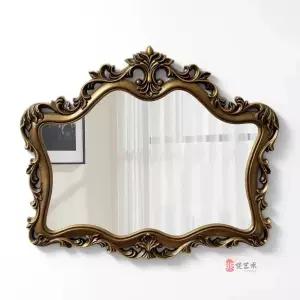 부착형 벽걸이 화장실 화장대 거울 골드 고급 벽거울 엔틱