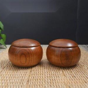 대추 나무 바둑알통 우드 항아리 원목 모양 바둑통 바둑알 바둑돌통