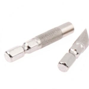 DU 2개 육각 샹크 6.35mm에서 4mm로 변환 어댑터 전동 드라이버 소켓 홀더 마이크로 비트 자석 도구