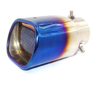 범용 자동차 사각 배기 머플러 팁 소음기 테일 파이프 스테인리스 스틸 튜브 광택 표면 장식