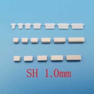 50개 JST SH1.0 1.0mm 피치 수/암 플라스틱 하우징 커넥터 2/3/4/5/6/7/8/9/10핀 수직/수평형 소켓 쉘