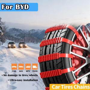 직물 스노우체인 BYD Atto 3 Yuan Plus 2021 EV용 자동차 타이어 체인 겨울용 나일론 눈길 미끄럼 방지 스