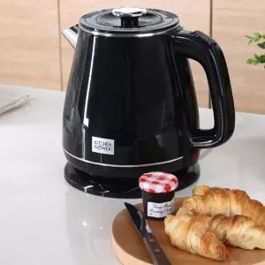 전기 포트 대용량 이중 무선주전자 전기 주전자 스테인리스 블랙 자동 물끓이기 따뜻한 끓는 제품 용품