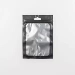 반투명 미니 지퍼백 컬러 포장용 블랙 10.5x15cm 소품 보관백 용기 (WFKJJ1V)