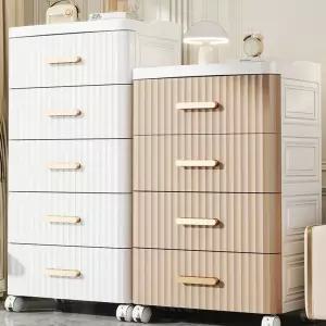 5단 플라스틱 서랍장 와이드 수납장 3단 정리함 주방 수납