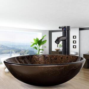 고품질 예술 세면대 욕실 호텔 레스토랑 원형 유리