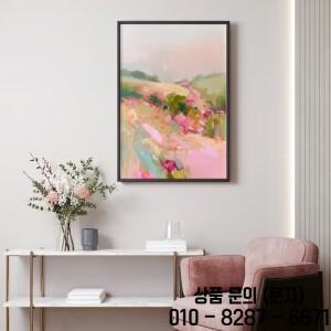 추상 다채로운 풍경 파스텔 봄 여름 꽃 필드 구름이 많은 하늘 포스터 캔버스 회화 벽 예술 그림 홈 장식