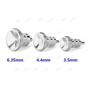 1개 HIFI 이어폰 실버 쉴드 먼지 플러그 4.4mm 홀 노트북 소형 DIY 헤드폰