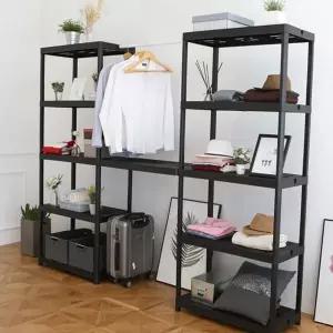 5단 선반장 다용도 시스템 조립식 diy 선반장 수납 거실 수납함 정리함 선반형 수납장 욕실 옷방 주방