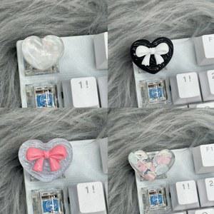 DIY keycap 귀여운 하트 범용 반투명 크로스 기계식 키보드 ESC 기본 반투명 핑크 키캡