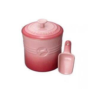 세트 용기 스푼 르 밥그릇 고양이 간식 강아지 크루제 사료통