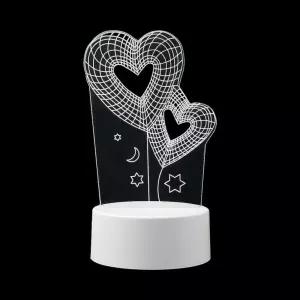 하트풍선 3D 착시 아크릴 무드등 LED조명 인테리어조명 테이블 아이방 디자인 LED