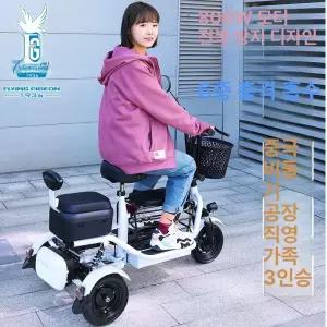 삼륜 전기자전거 배터리 접이식 노인 등원용 리튬 스쿠터 세발 등하교 등하원 동반 성인용