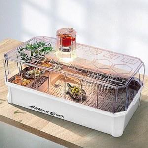 반수생 거북이집 키우기 거북이 콤비 화이트 상자 사육상자 흰색 어항 트루 거북이키우기