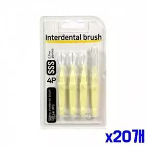 WL 고강도 와이어 치간칫솔 I형 4P 0.7mm 아이보리 x20개