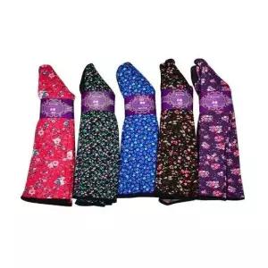 겨울버선 플로럴 패턴 논슬립 여성 요술 장목 버선 5켤레