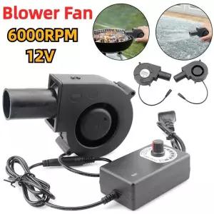 소형 터보 송풍기 DC 12V BBQ 전기 송풍기 6000RPM EU 플러그 송풍기 선풍기 가변 속도 컨트롤러