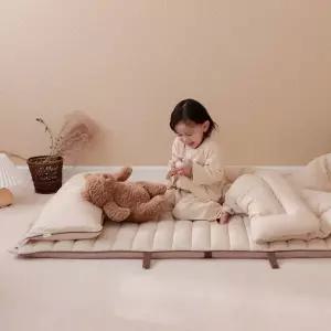 [비비엔다]뉴포시즌 리틀베드 낮잠이불세트 기본구성 (패드+차렵이불+베개(솜)+보관가방)