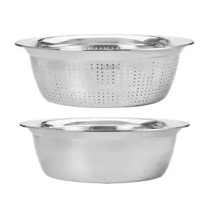 [퀸센스] 모담 대형 스텐 바스켓 대야 다라이 2종세트