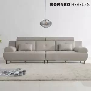 (수도권무료) 보루네오 엘리브 센트 3인용 라텍스 가죽 쇼파+카우치 스툴 ss003