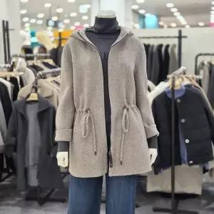 [레노마레이디]알파카 헤링본 후드 코트 R2G41HCT020