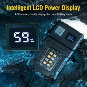 휴대용 강력한 마그네틱 펜 클립 다기능 COB LED 손전등 C타입 야외 작업 조명 신제품