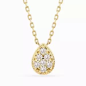 [모아르]14K 스텔라 물방울 큐빅 목걸이