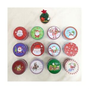 크리스마스 틴케이스 원형 12P 세트