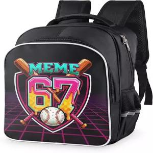코지누키 67 백팩 6 7 밈 야구 캐주얼 데이팩 식스 세븐 넘버 유니버설 대용량 내구성 여행용 경량 방수