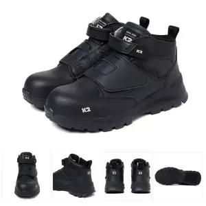 K2 Safety 볼넓은 작업화 끈없는 남자안전화추천 미끄럼방지 미끄럼방지신발 경량작업화 노가다