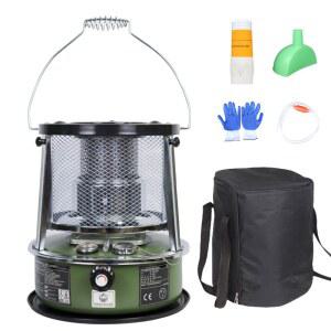 캠핑 등유 컨벡션 히터, 휴대용 등유 공간 히터, 고온 내성 유리 굴뚝, 보관 가방