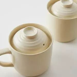 도자기밥솥 전자레인지 저당 소형 냄비 렌지용 밥하기 검정 밥통 그릇 간편