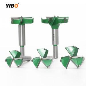 3 치아 Forstner 팁 목공 도구 구멍 톱 커터 힌지 보링 드릴 비트 라운드 생크 35-70mm 텅스텐 카바이드 커터