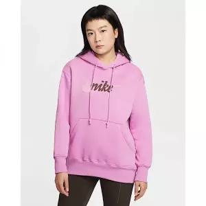 나이키 스포츠웨어 피닉스 플리스 여성 오버사이즈 로고 후디플러스 사이즈 - 라이트 마젠타/핑크 폼 IM964